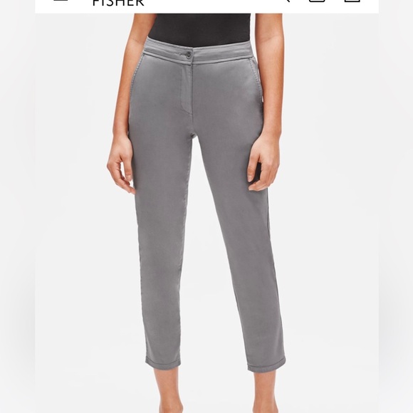 Eileen Fisher Pants - Eileen Fisher Organic Cotton Stretch Twill Chino Pants Size 12